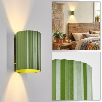 Fonir Licht omhoog & omlaag, Wandlamp Groen, 1-licht