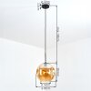 Ripoll Hanglamp, Kogellampje, Hanglamp Amber, 1-licht