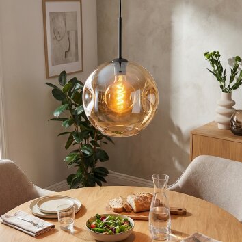 Ripoll Hanglamp, Kogellampje, Hanglamp Amber, 1-licht