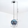 Ripoll Hanglamp, Kogellampje, Hanglamp Blauw, 1-licht