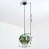 Ripoll Hanglamp, Kogellampje, Hanglamp Groen, 1-licht