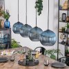 Koyoto Hanglamp, Kogellampje, Hanglamp Blauw, 4-lichts