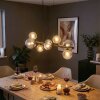 Chehalis Hanglamp, Kogellampje, Hanglamp Amber, Duidelijk, Rookkleurig, 8-lichts