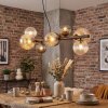 Chehalis Hanglamp, Kogellampje, Hanglamp Amber, Duidelijk, Rookkleurig, 8-lichts