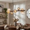 Chehalis Hanglamp, Kogellampje, Hanglamp Amber, Duidelijk, Rookkleurig, 8-lichts