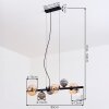 Chehalis Hanglamp, Kogellampje, Hanglamp Amber, Duidelijk, Rookkleurig, 8-lichts