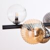 Chehalis Hanglamp, Kogellampje, Hanglamp Amber, Duidelijk, Rookkleurig, 8-lichts