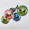 Gastor Plafondlamp, Kogellampje Blauw, Groen, Koperkleurig, 4-lichts