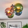 Gastor Plafondlamp, Kogellampje Blauw, Groen, Koperkleurig, 4-lichts