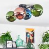 Gastor Plafondlamp, Kogellampje Blauw, Groen, Koperkleurig, 4-lichts