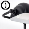 Gaven bankierslamp, Bureaulamp, Tafellamp houtlook, Zwart, 1-licht