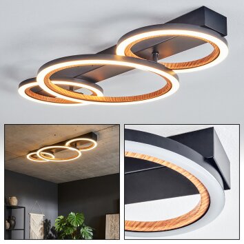 Macos Plafondlamp LED Zwart, 1-licht