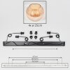 Koyoto Hanglamp, Kogellampje, Hanglamp Amber, 4-lichts