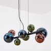 Chehalis Hanglamp, Kogellampje, Hanglamp Blauw, Groen, Koperkleurig, 8-lichts