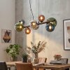 Chehalis Hanglamp, Kogellampje, Hanglamp Blauw, Chroom, Groen, Koperkleurig, Rookkleurig, 8-lichts