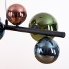 Chehalis Hanglamp, Kogellampje, Hanglamp Blauw, Groen, Koperkleurig, 8-lichts
