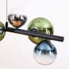 Chehalis Hanglamp, Kogellampje, Hanglamp Blauw, Chroom, Groen, Duidelijk, Rookkleurig, 8-lichts