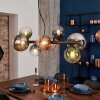 Chehalis Hanglamp, Kogellampje, Hanglamp Blauw, Chroom, Groen, Duidelijk, Koperkleurig, Rookkleurig, 8-lichts