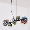 Chehalis Hanglamp, Kogellampje, Hanglamp Blauw, Groen, Duidelijk, Koperkleurig, 8-lichts