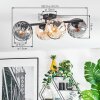 Koyoto Plafondlamp, Kogellampje Amber, Duidelijk, Rookkleurig, 4-lichts