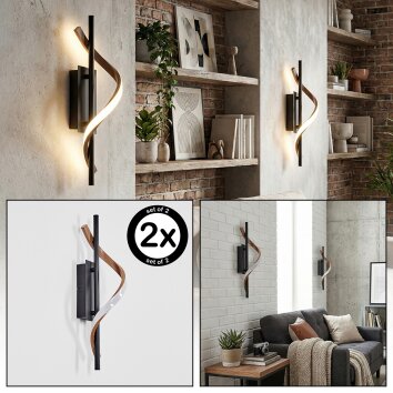 Solir Wandlamp LED Zwart, 1-licht