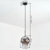 Ripoll Hanglamp, Kogellampje, Hanglamp Rookkleurig, 1-licht