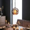 Ripoll Hanglamp, Kogellampje, Hanglamp Chroom, Rookkleurig, 1-licht