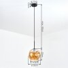 Ripoll Hanglamp, Kogellampje, Hanglamp Amber, 1-licht