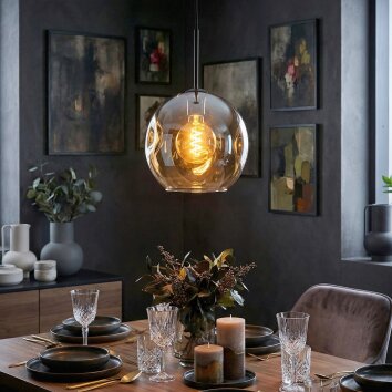 Ripoll Hanglamp, Kogellampje, Hanglamp Amber, 1-licht