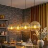 Koyoto Hanglamp, Kogellampje, Hanglamp Goud, Duidelijk, 4-lichts