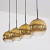 Koyoto Hanglamp, Kogellampje, Hanglamp Goud, Duidelijk, 4-lichts