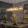 Koyoto Hanglamp, Kogellampje, Hanglamp Amber, Duidelijk, Rookkleurig, 4-lichts