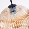 Koyoto Hanglamp, Kogellampje, Hanglamp Amber, Duidelijk, Rookkleurig, 4-lichts