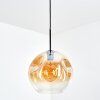 Ripoll Hanglamp, Kogellampje, Hanglamp Amber, Duidelijk, 1-licht