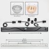 Koyoto Hanglamp, Kogellampje, Hanglamp Amber, Duidelijk, Rookkleurig, 3-lichts