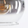 Koyoto Hanglamp, Kogellampje, Hanglamp Amber, Duidelijk, Rookkleurig, 3-lichts