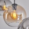 Koyoto Hanglamp, Kogellampje, Hanglamp Amber, Duidelijk, Rookkleurig, 3-lichts
