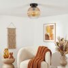 Koyoto Plafondlamp, Kogellampje 20 cm Amber, Duidelijk, 1-licht