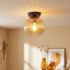 Koyoto Plafondlamp, Kogellampje 20 cm Amber, Duidelijk, 1-licht