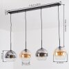 Koyoto Hanglamp, Kogellampje, Hanglamp Amber, Duidelijk, Rookkleurig, 4-lichts