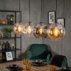 Ripoll Hanglamp, Kogellampje, Hanglamp Amber, Duidelijk, Rookkleurig, 4-lichts
