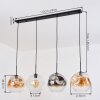 Ripoll Hanglamp, Kogellampje, Hanglamp Amber, Duidelijk, Rookkleurig, 4-lichts