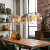 Ripoll Hanglamp, Kogellampje, Hanglamp Amber, Duidelijk, Rookkleurig, 4-lichts