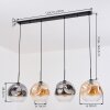 Ripoll Hanglamp, Kogellampje, Hanglamp Amber, Duidelijk, Rookkleurig, 4-lichts