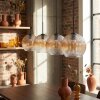 Koyoto Hanglamp, Kogellampje, Hanglamp Amber, Duidelijk, 4-lichts