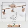 Lumox Plafondlamp, Plafondspot Beige, Zwart, 3-lichts
