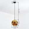 Ripoll Hanglamp, Kogellampje, Hanglamp Goud, 1-licht