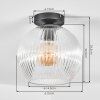 Koyoto Plafondlamp, Kogellampje 25 cm Duidelijk, 1-licht