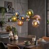 Gastor Hanglamp, Kogellampje, Hanglamp Blauw, Chroom, Groen, Koperkleurig, Rookkleurig, 8-lichts