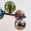 Gastor Hanglamp, Kogellampje, Hanglamp Blauw, Chroom, Groen, Koperkleurig, Rookkleurig, 8-lichts